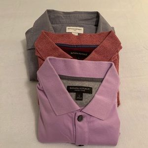 3 Large Banana Republic shirts